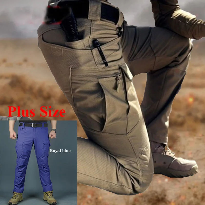 

Men's Camouflage Ripstop Pants Outdoor Lightweight Trousers Military Cargo Pants Work Hiking Waterproof Casual Tactical Pants