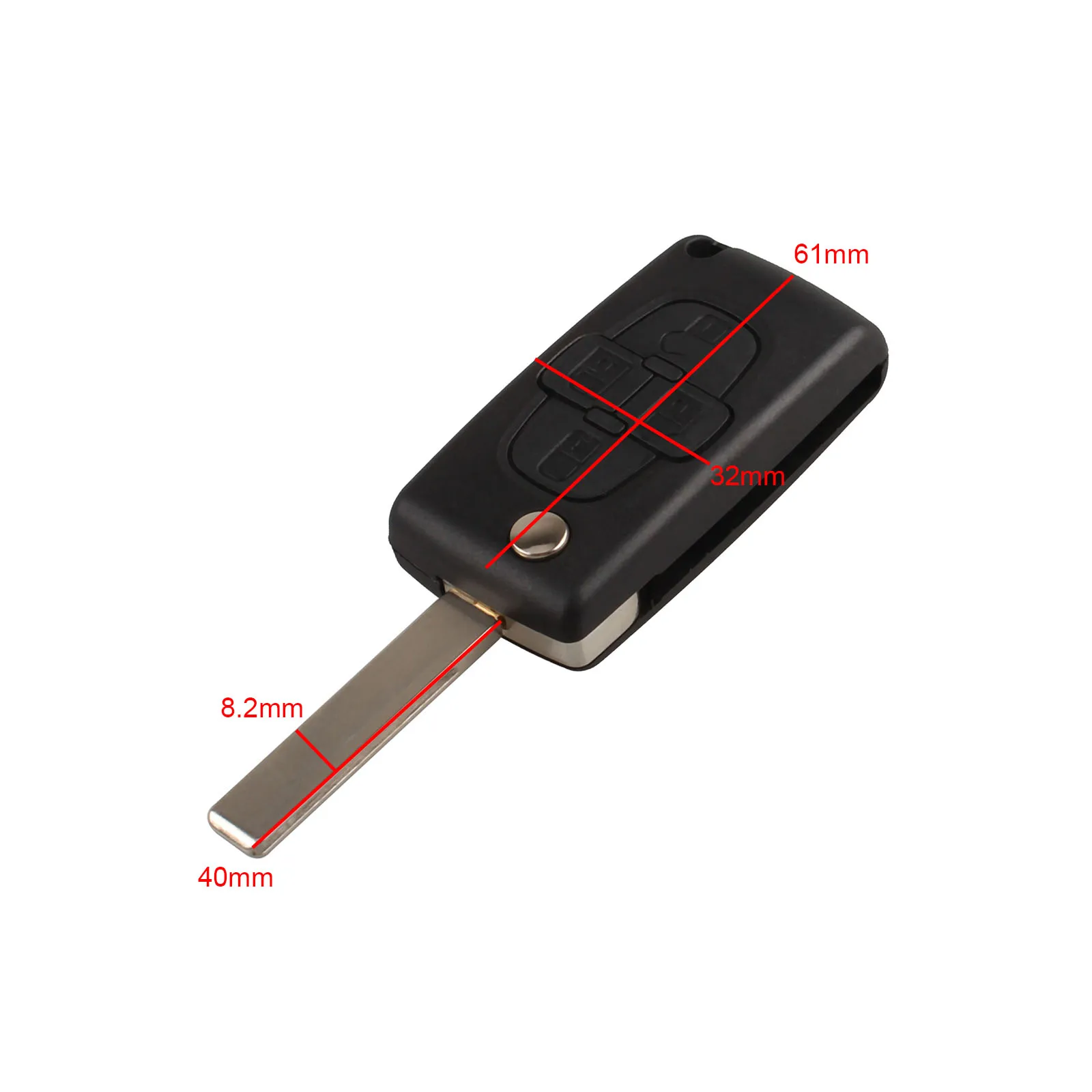 Сменный Чехол для автомобильного ключа с 4 кнопками раскладной складной чехол
