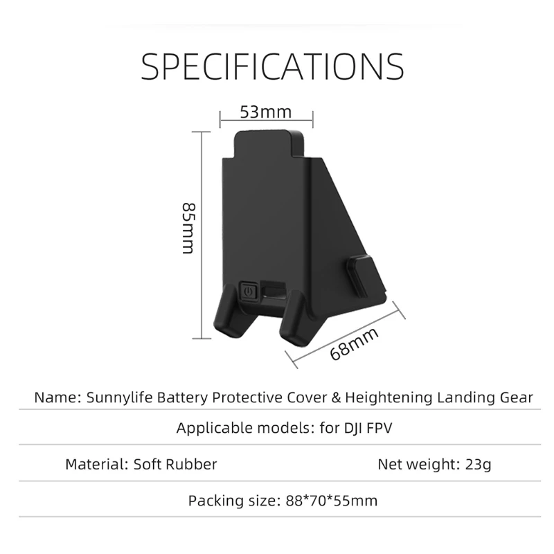 

Battery Protective Cover Anti-scratches Soft Rubber Case Housing Shell for FPV Drone