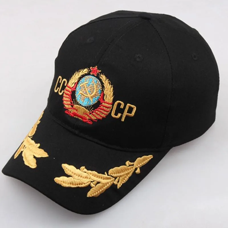 Лидер продаж CCCP СССР Россия Стиль бейсбольная Кепка унисекс черный, красный бейсболка из хлопка и вышитой буквой «Советский шляпа Прямая
