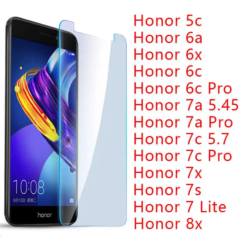 Защитное стекло для Honor 8x 7a 7c Pro 7 x s Lite 6a 6x 6c 5c закаленное Huawei 6 8 X A C S X8 X7 A7 C7 S7 C6 X6 |