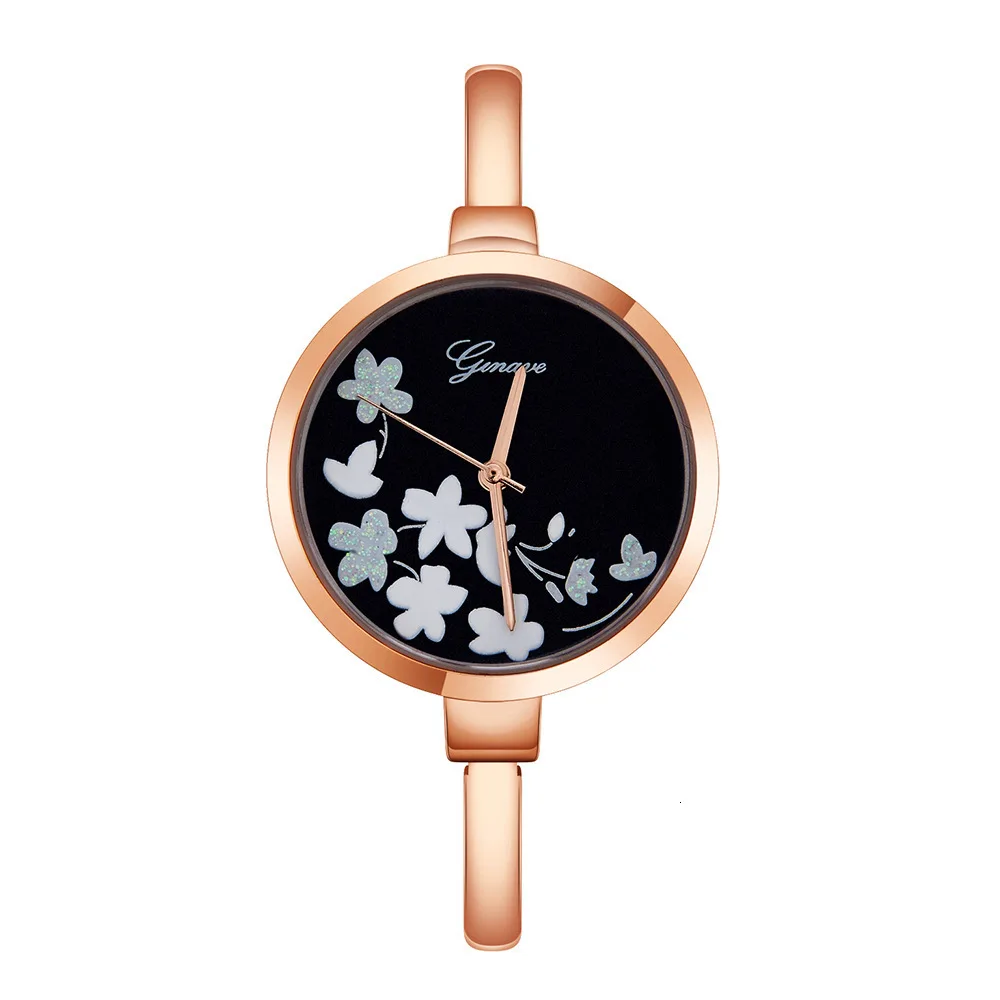 Золотые часы для женщин браслет 3 шт набор цветочный узор женские 2021 брендовые