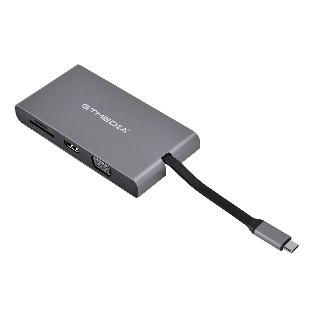 Адаптер GTMEDIA C09 Pro USB C 9 в 1 к 3 0 USB2.0A HDMI-совместимая док-станция для MacBook устройств Type-C