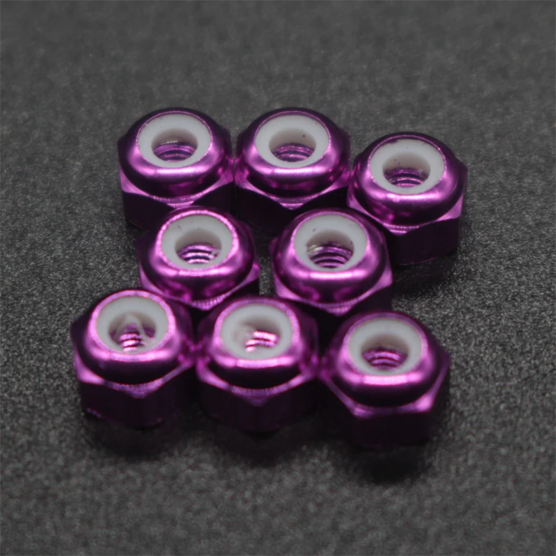 Алюминиевая нейлоновая гайка M3 8 шт. обновленная модель HSP 02191 для 1/10