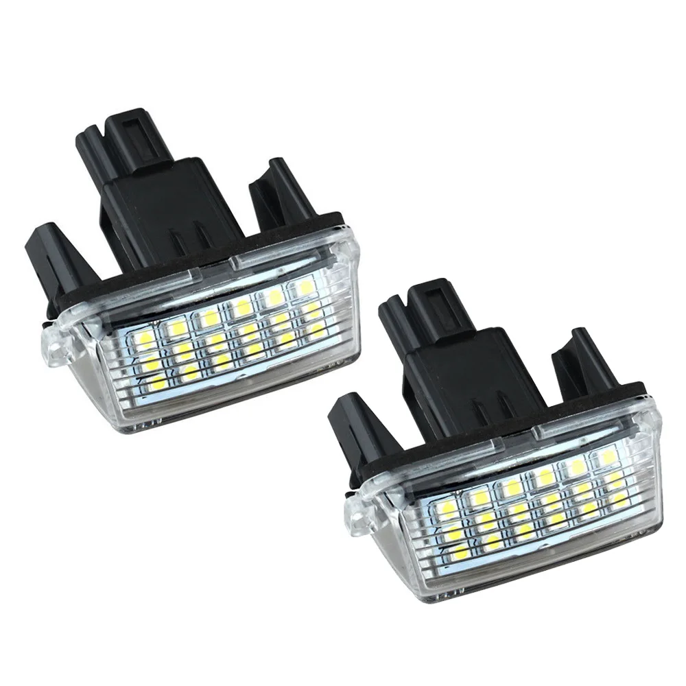 

2PCS License Plate Light Led Number Plate Holder Lamp No Error 6000K 18 LED License Plate Light Xenon For Toyota Camry 2012-2016