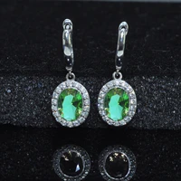 mh zultanite oval 68 mm gemstone good earring 925 sterling silver created color change for woman wedding gift fine jewelry box