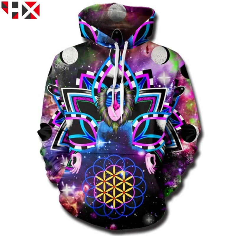 HX Новинка Harajuku Rafiki In Galaxy Толстовка куртка для мужчин женщин толстовки 3D принт