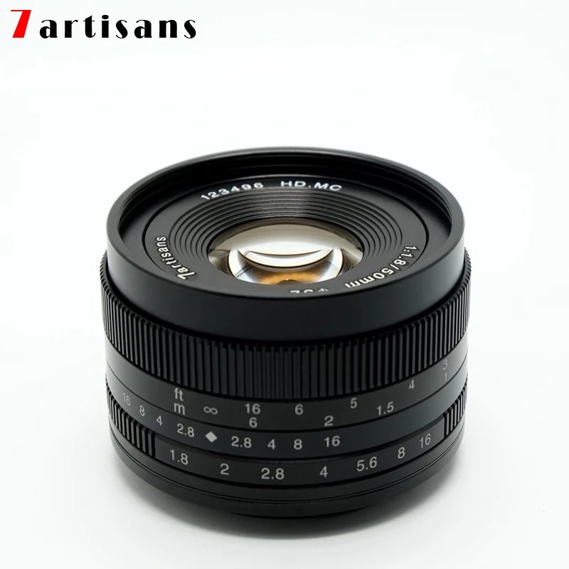 7artisans 50 мм f1.8 объектив с широкой диафрагмой и портрет ручная фокусировка микро
