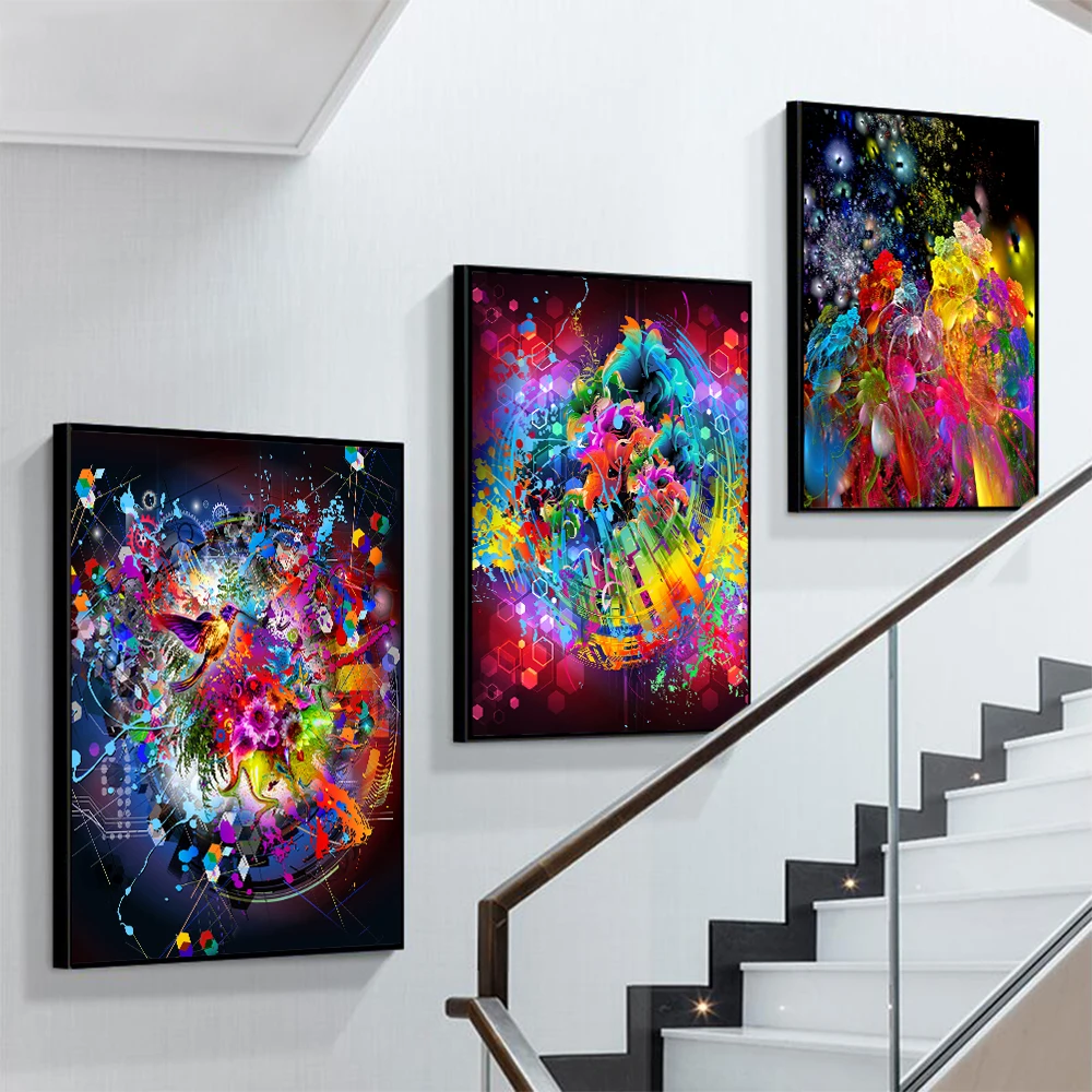 плакаты на стену украшения картина Абстрактный постер настенная живопись маслом