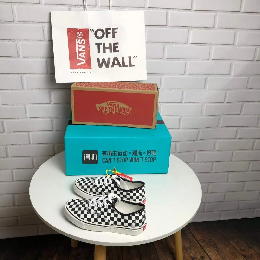 

2021 new Vance black and white plaid canvas shoes female student casual shoes ins super fire sneakers