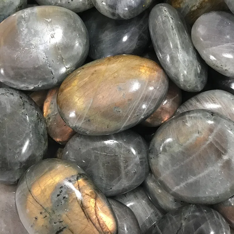 Натуральный фиолетовый и желтый Лабрадорит пальмовый камень драгоценные камни