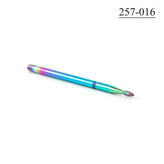 257-016 STZ, 1 шт., фрезы для маникюра, алмазные сверла для ногтей, фрезы с шариковым пламенем, роторная шлифовальная машина для удаления кутикулы, инструменты для ногтей#1514-3 - Цвет: 257-016