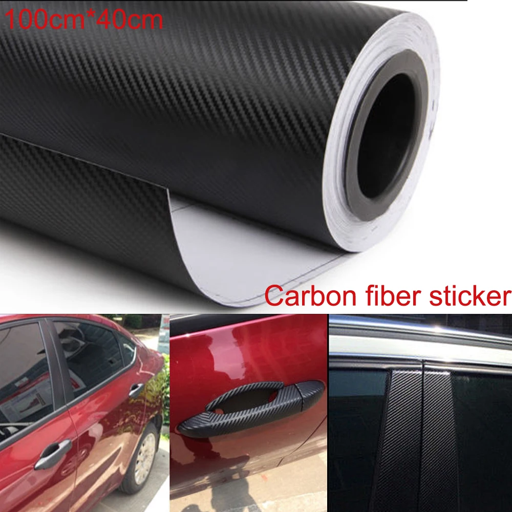 

3D Carbon Fiber Vinyl Car Wrap Sheet Roll Film Car Stickers Decal 40cm*100cm Motorcycle Auto Styling Accessories Automobiles