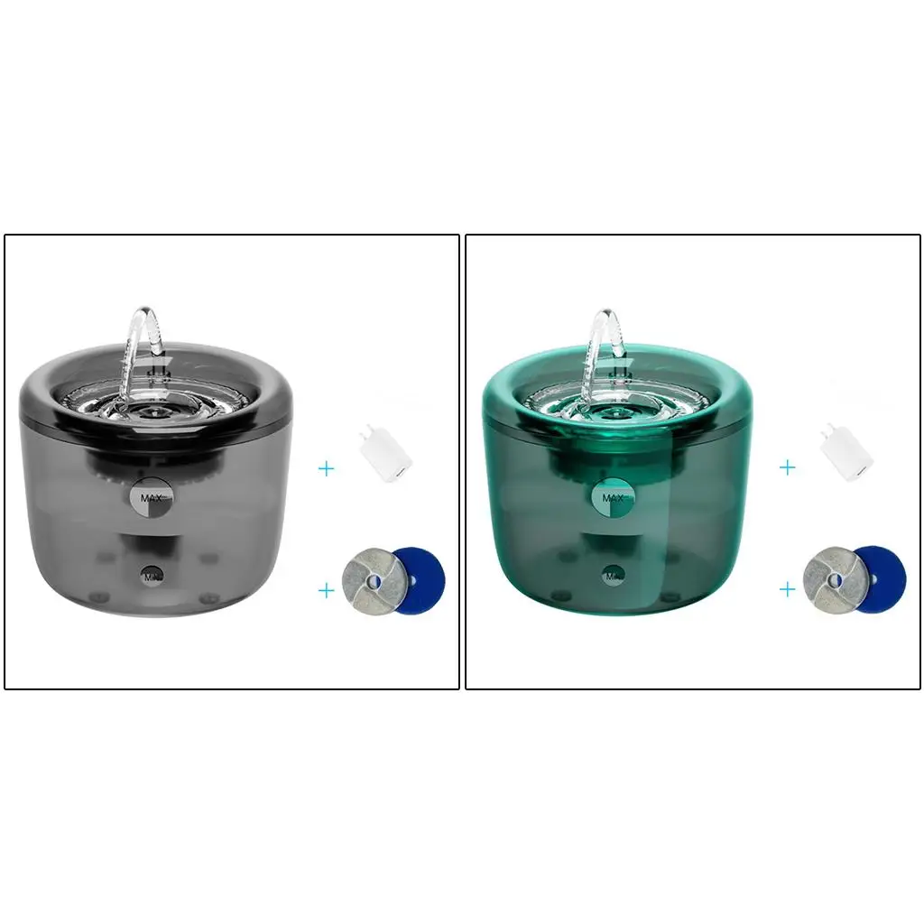 

Автоматический диспенсер для кошачьей воды, 56,32 унции, энергосберегающая питьевая бутылка с фильтром, полупрозрачная подача воды, товары дл...