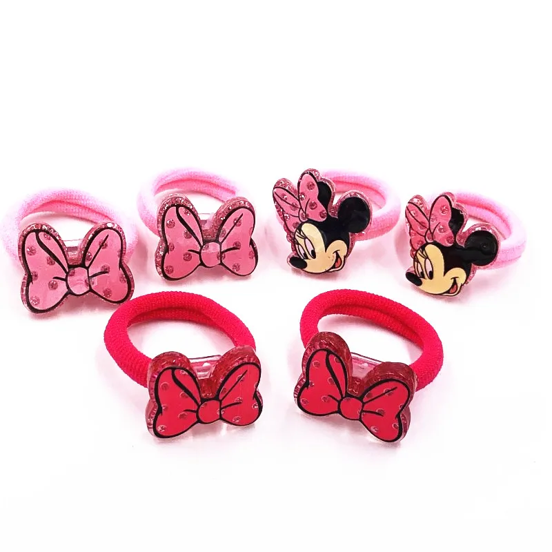 2 шт./компл. мультфильм Минни значок эластичные ленты для волос икона галстука