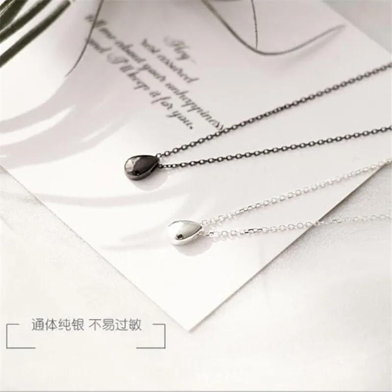 Мода Простая Изысканная Маленькая Капелька Образованная Ожерелье для Женщины Серебряный Цвет Все-соответствующие Украшения Мужер Колар SN243 на.