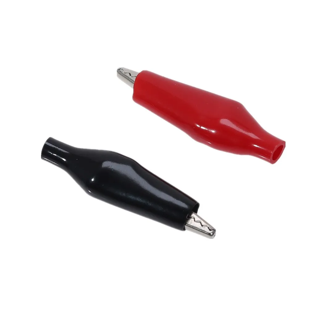 20 штук 27 мм черный красный мягкий Пластик покрытием тестовый зонд Aligator зажимы