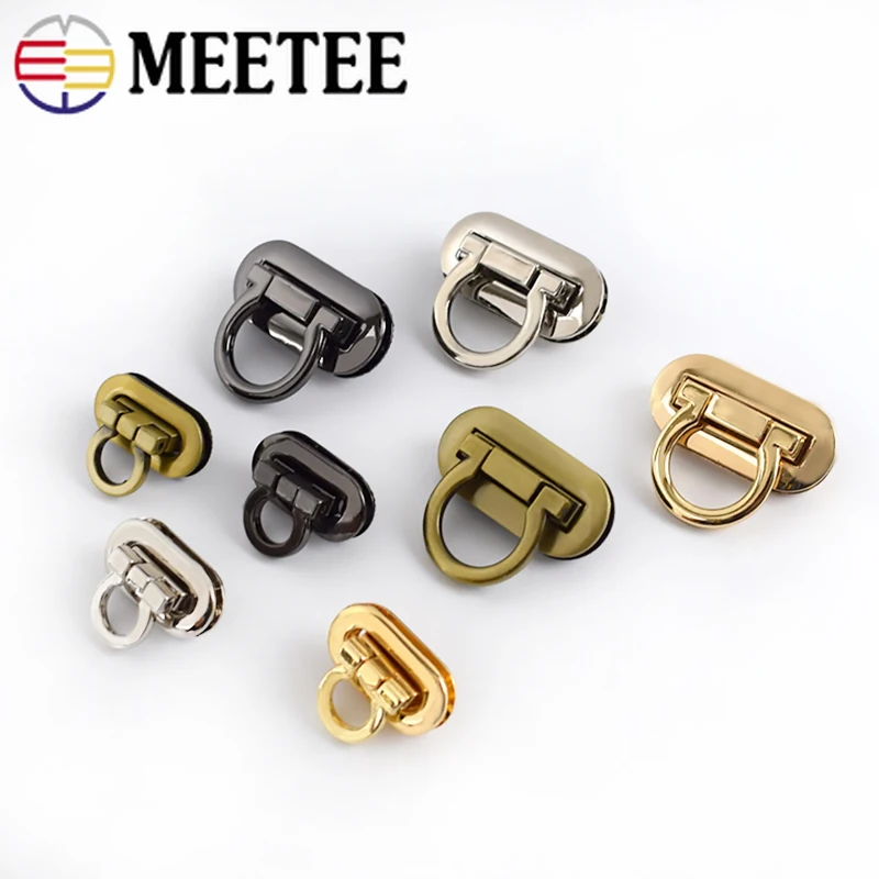 2 шт. Meetee металлическая защелка с поворотным замком для сумки женская сумка