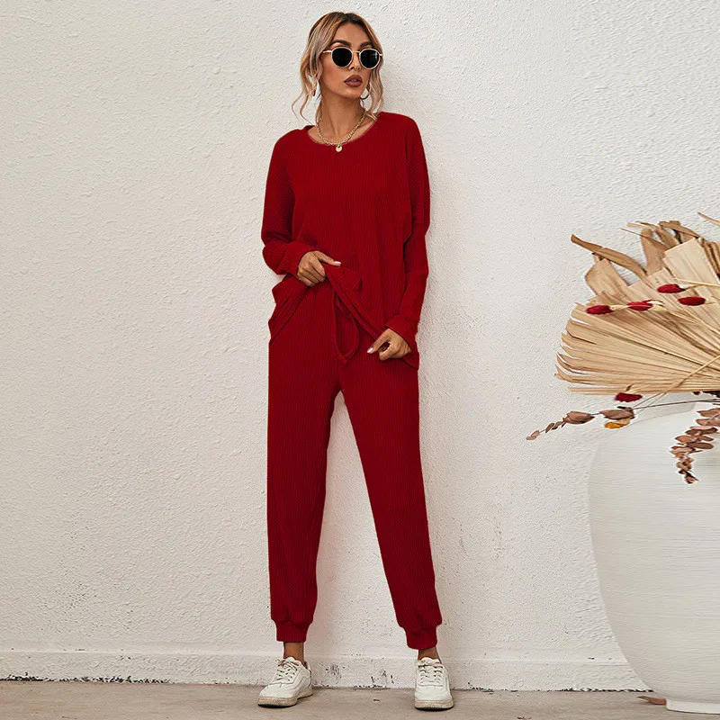 

Women's Sleepwear Long Sleeve Loose Casual Home Wear High Quality Comfortable 2-piece Set Fashion Pajama Set Women