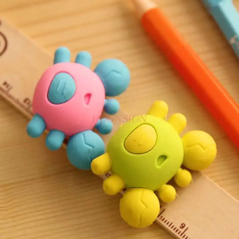 

1pcs Children's school supplies cute cartoon crab eraser creative stationery pupils