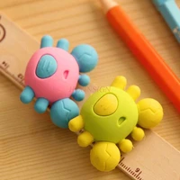 1pcs childrens school supplies cute cartoon crab eraser creative stationery pupils