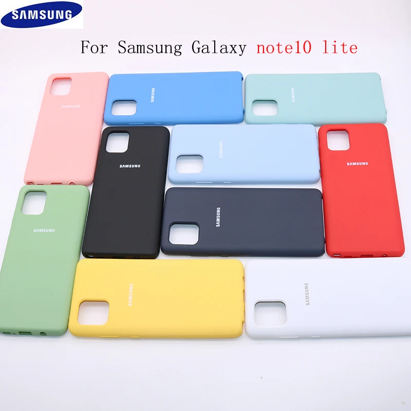 

For Samsung Galaxy note10lite Liquid Silicone Soft Case Anti-fall protective cover note10 lite original case for Galaxy