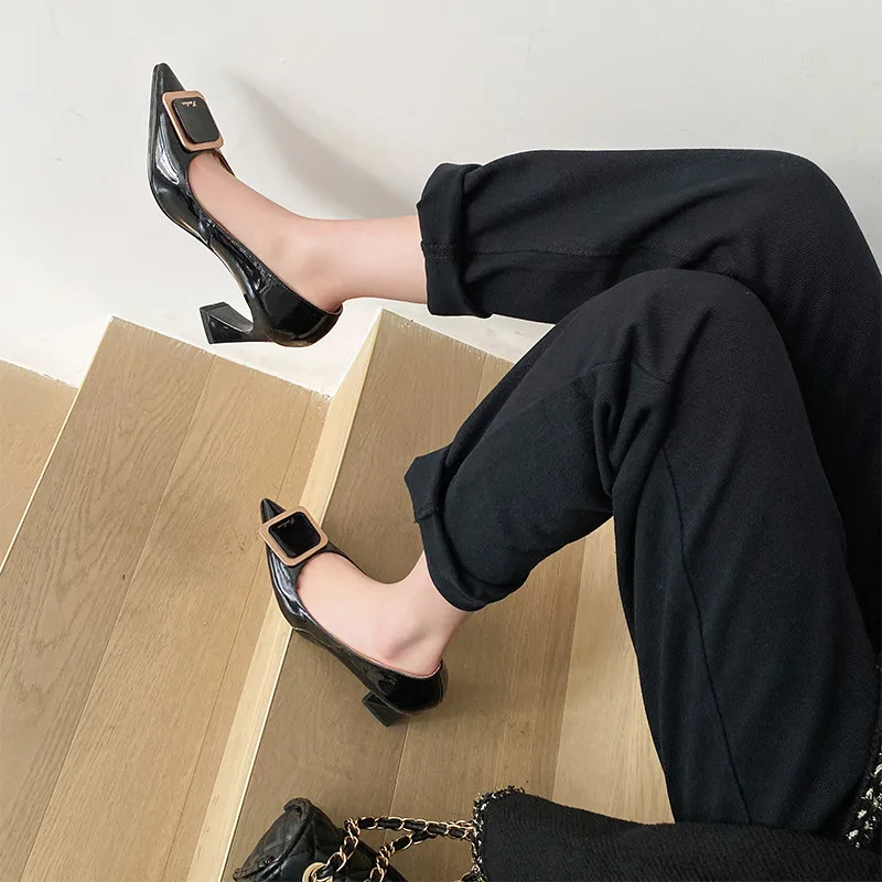 

Smirnova 2021 New Genuine Leather Pumps Women Summer Shallow Pointed Toe Party Dress Shoes Fashion High Heels Ladies Shoes