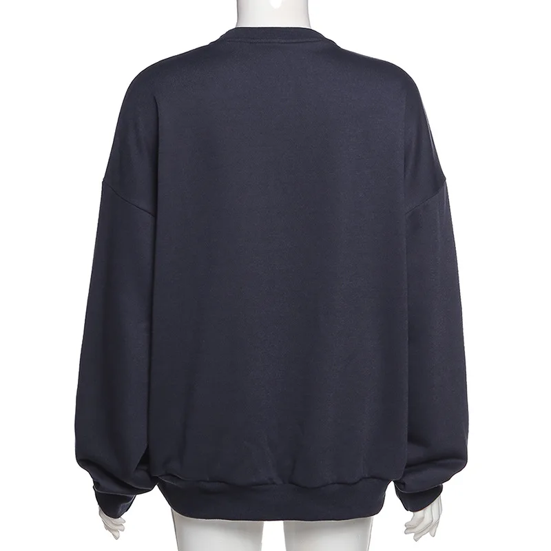 

Long Sleeve White Top Vestidos De Mujer Casual Print Sweatshirt Womens Fashion Crewneck Streetwear Free Shipping Clothes Women