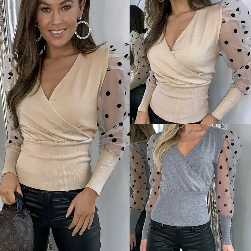 Женский свитер с длинными рукавами Повседневный пуловер осенняя - Цена: 334,65 руб.