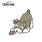 JumpTime 13x4,4 см для шнауцер с сердечком автомобильные наклейки с собаками авто виниловые наклейки Водонепроницаемый мотоцикл грузовик бампер оконная наклейка