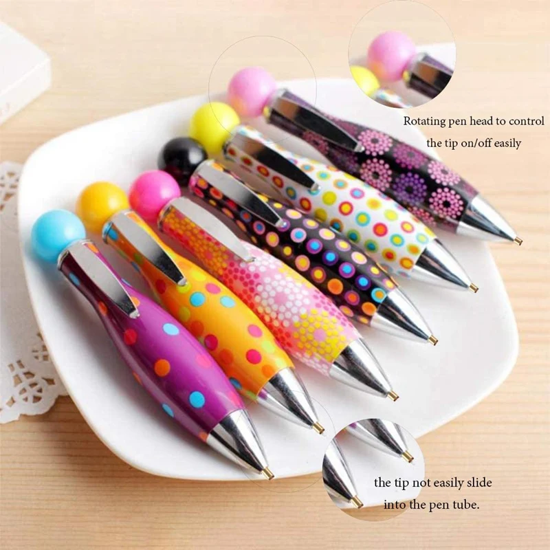 New 6Pcs 5D Diamond Painting Drill Pen Tools+1Pc Triple-cornered TrayCute Pens Sticky for | Дом и сад
