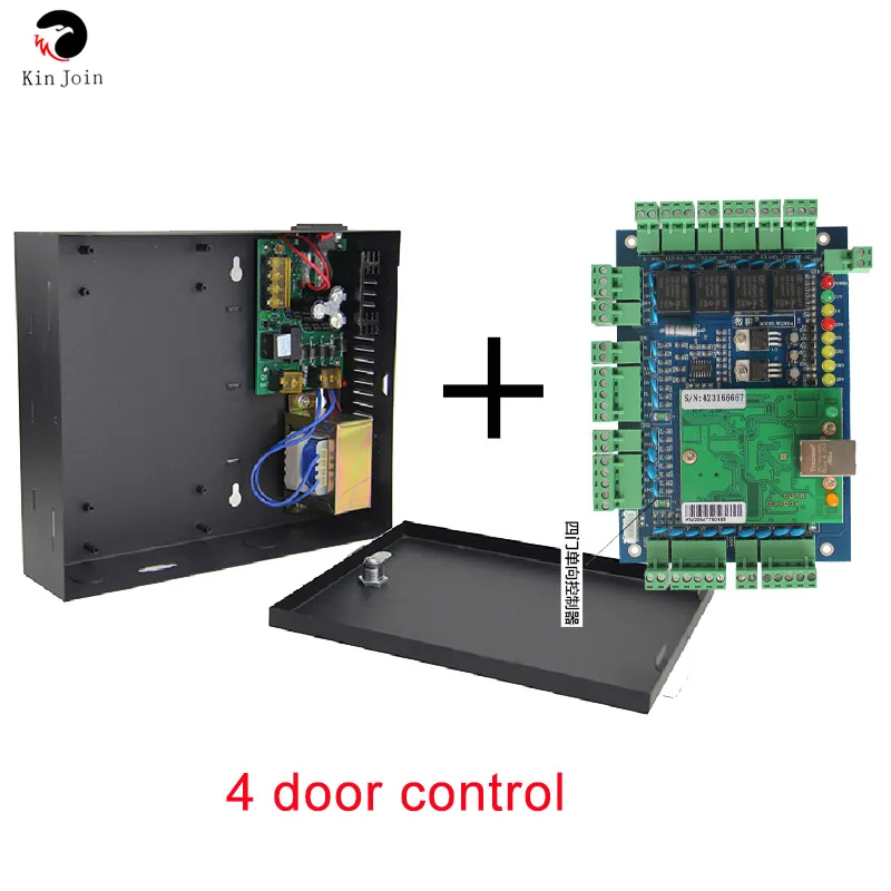 PCB 1 2 4 Gate Door Lock Access Controller Board With TCP/IP Port Cabinet And Power Supply Box | Безопасность и защита
