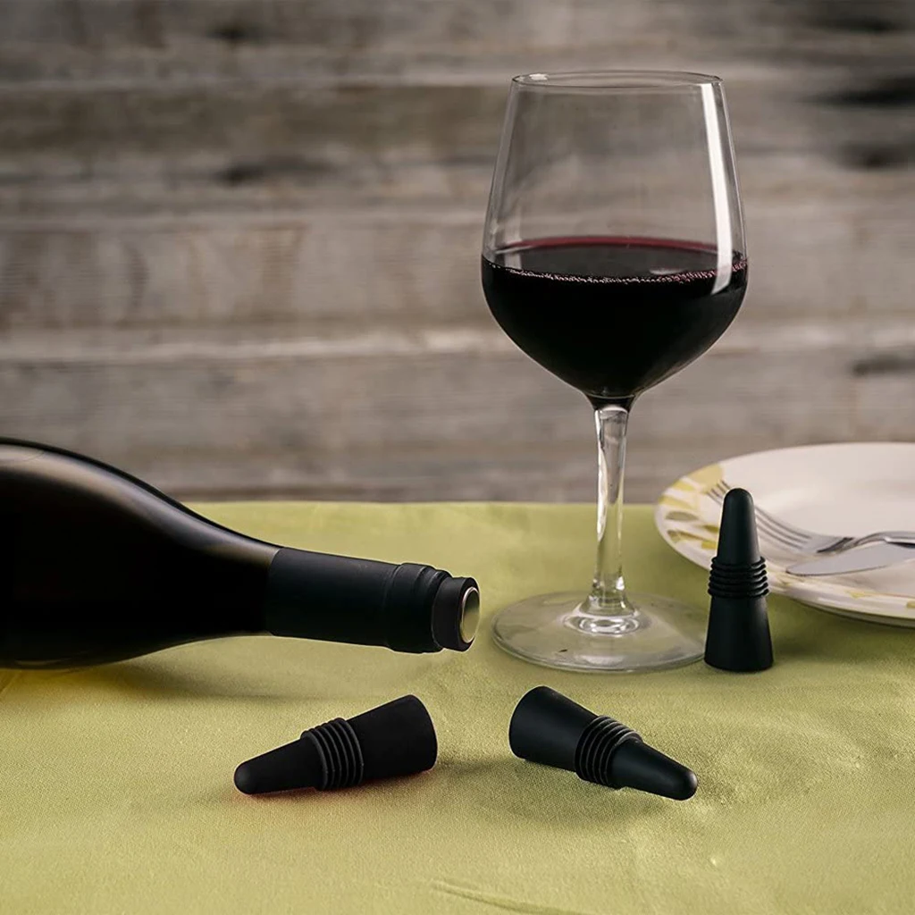 

Wine Stopper Beverage Bottle Cap with Grip Top Sealed Wine Barware Reusable