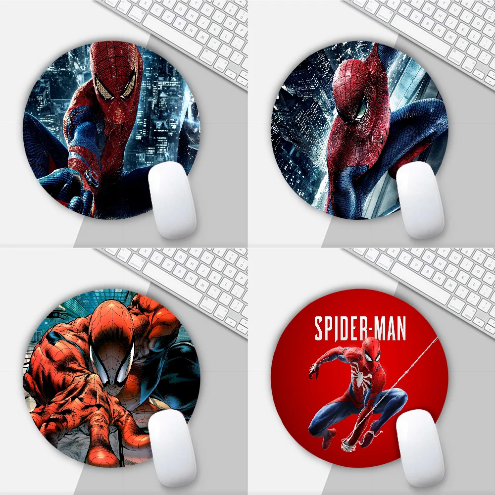 

Spiders Man Super Hero Cool Round Mouse Mat Gaming Mouse Pad For PC Laptop Notebook 20x20cm Gamer Desk Pad