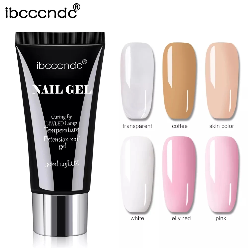 

30g French Nail Acrylic UV LED Nail Gel Tips Enhancement Slip Solution Quick Extension Gel Nail Tip Form