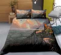 nordic landscape bedding large size super full size 23 quilt cover fitted bedroom feather pillowcase