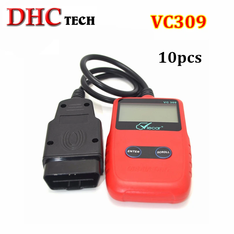 10 шт./лот Авто диагностический инструмент Viecar VC309 OBD2 для азиатского Европейского