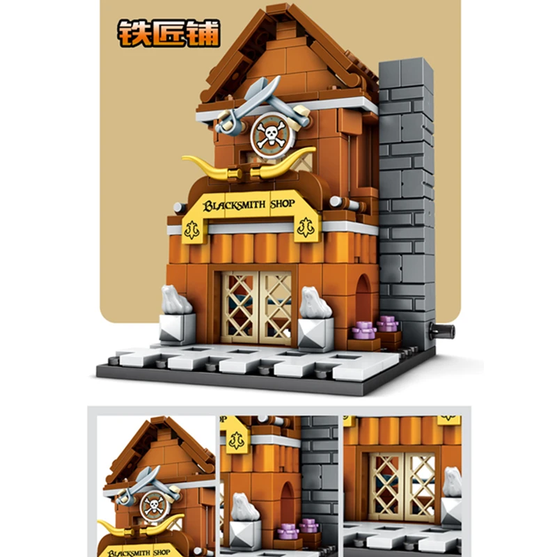 4 шт./компл. один предмет пират Луффи домашний магазин уличные строительные блоки