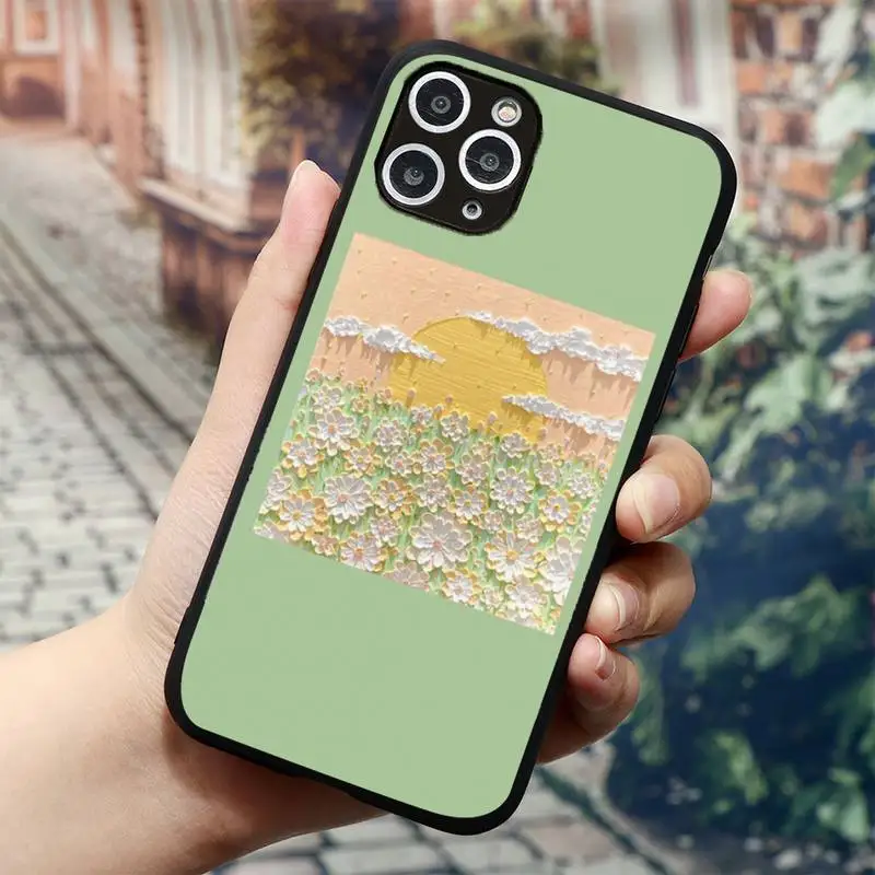 

Creative three-dimensional oil painting Phone Case for iPhone 11 12 mini pro XS MAX 8 7 6 6S Plus X 5S SE 2020 XR