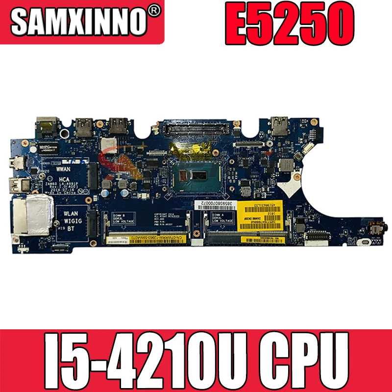

Original laptop Mainboard For DELL Latitude E5250 I5-4210U CN-0MF5V2 0MF5V2 LA-A891P SR1EF DDR3 MOTHERBOARD