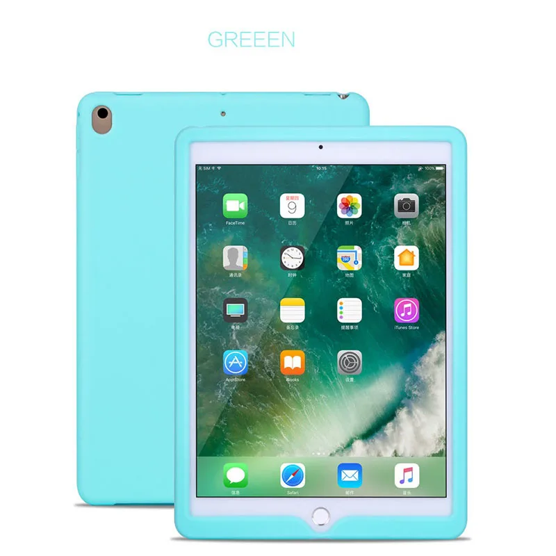 Tablet Silicone Case for iPad 9.7 Air 2 Case Soft Shockproof 360° Protection Back Shell Cover for iPad mini 2 3 4 Case