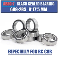 689rs bearing 10pcs 9x17x5 mm abec 7 hobby electric rc car truck 689 rs 2rs ball bearings 689 2rs black sealed