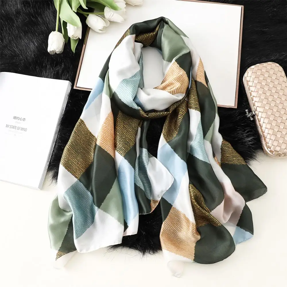 Хиджаб шарф шелковый цветной сетки бренд шаль обёрточная бумага женские шарфы