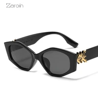 fashion cat eye sunglasses women polygonal glasses retro sunglass men luxury designer eyewear uv400 sun glass brown shades
