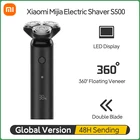 Оригинальная электробритва Xiaomi Mijia S500, портативная бритва с 3 головками для сухого и влажного бритья, моющийся триммер для бороды с двойным лезвием и светодиодным дисплеем