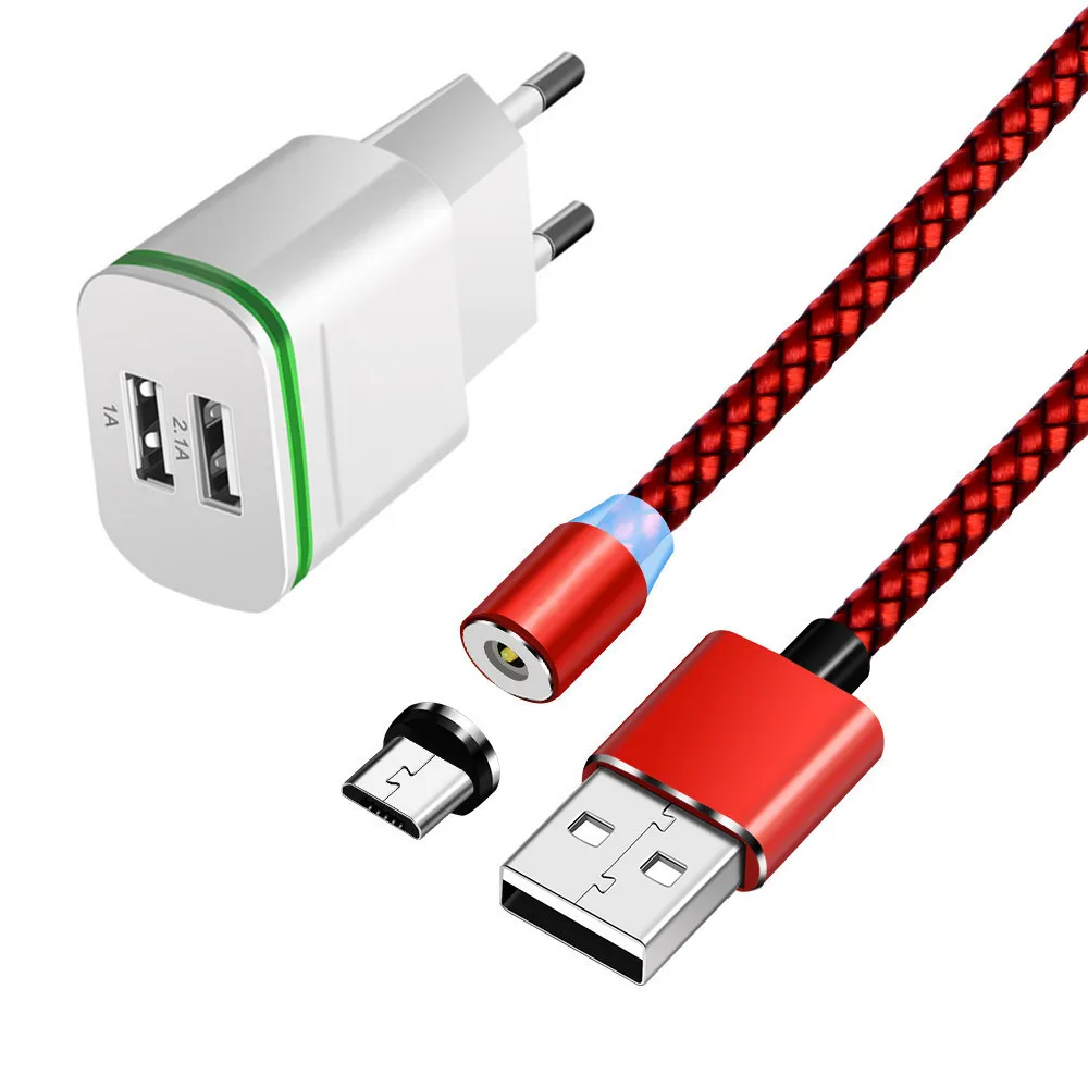 Магнитный Micro USB кабель для быстрой зарядки с usb портом зарядного устройства Samsung