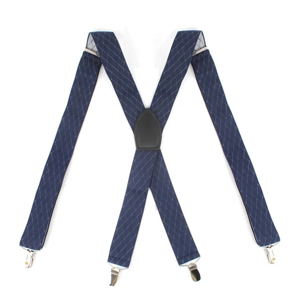 Подтяжки мужские, эластичные, брюки в стиле ретро х Мужская подвязка см, 4 зажима, 3,5 х 120 см от AliExpress WW