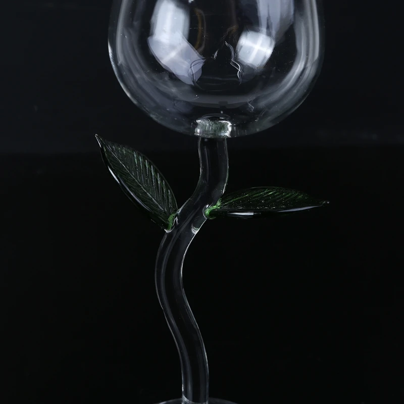 

Wine Glass Rose Flower Shape Goblet Lead-Free Red Wine Cocktail Glasses Home Wedding Party Barware Drinkware Gifts P82D