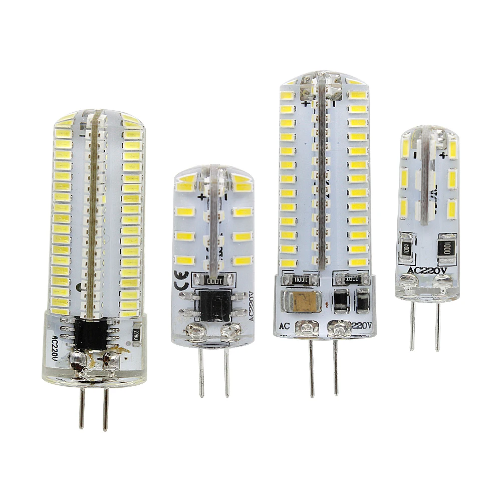 

2pcs/lot G4 220V 2W 3W 4W 5W LED Light SMD3014 Warm/Cold White Bulb Replace 20W 30W 40W 50W Halogen Lamp For Indoor Home