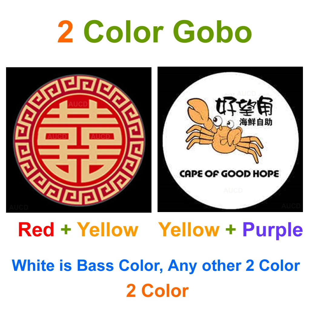2 Colors Gobo Настраиваемый 50 Вт светодиодный зум HD лампа-проектор логотипа луч рекламы шаблон Проекционные Огни магазин Кафе Магазин Реклама шоу освещение LW50 - Цвет: 2 Colors Gobo